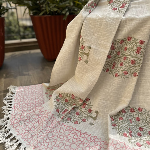 Anar Dana Block Printed Throw