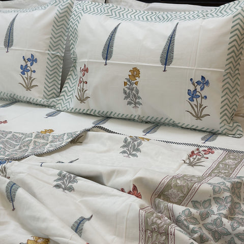 Cypress Panel Impression Block Printed Single-Bed Dohar