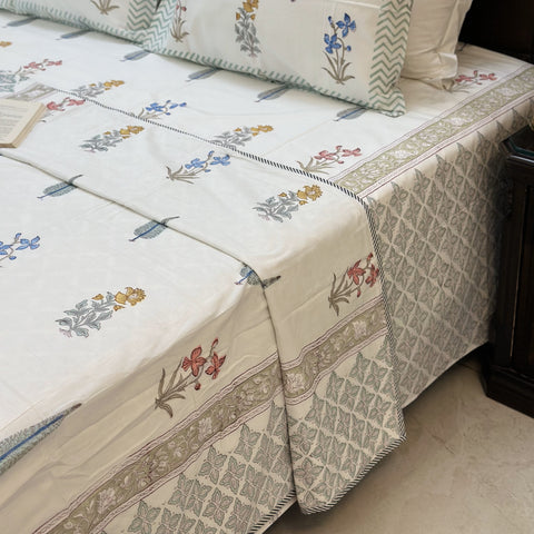 Cypress Panel Impression Block Printed Single-Bed Dohar