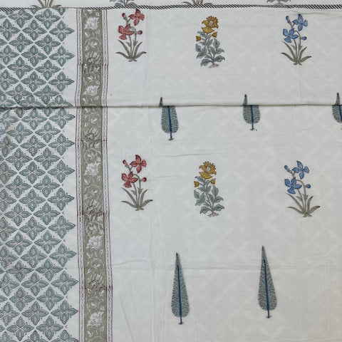 Cypress Panel Impression Block Printed Single-Bed Dohar