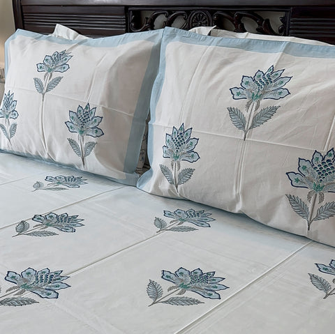 Seven Haven Block Printed Bedsheet