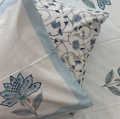 Seven Haven Block Printed Bedsheet