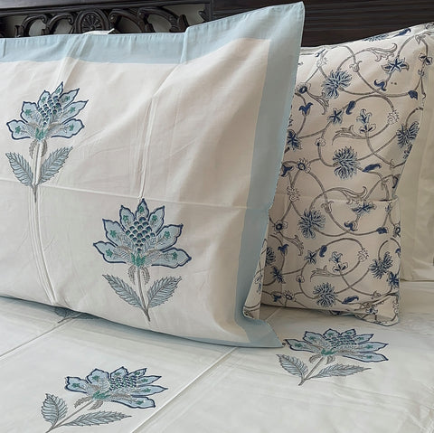 Seven Haven Block Printed Bedsheet