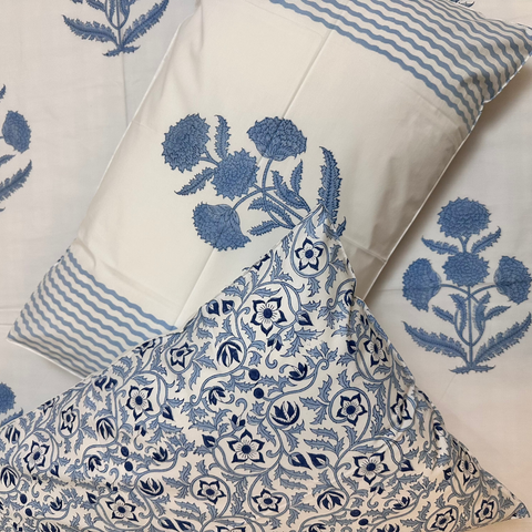Amber Grace Block Printed Bedsheet