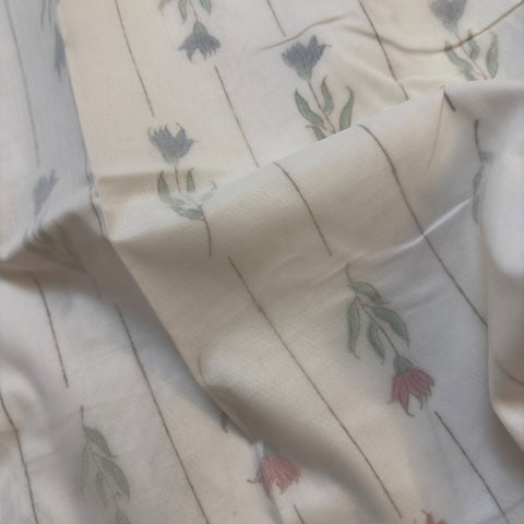 Delicate Dreams Block Printed Double Bed Mulmul Dohar