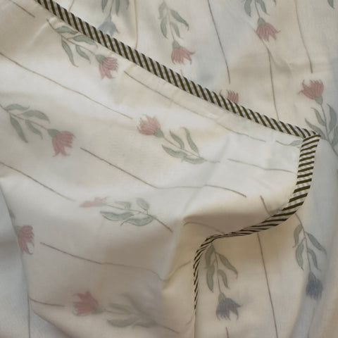 Delicate Dreams Block Printed Double Bed Mulmul Dohar