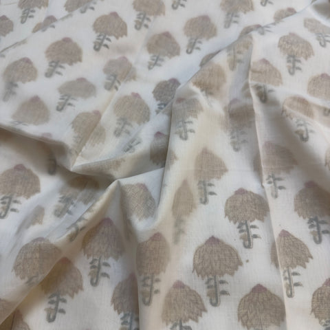 Umbrella Garden Block Printed Double Bed Mulmul Dohar