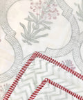 Crimson Meadow Block Printed Single Mulmul Dohar