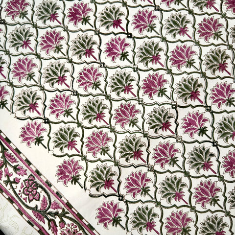 Gulshan Bloom Block Printed Table Cloth