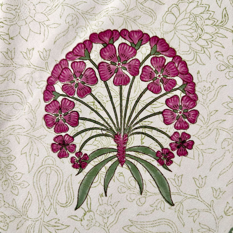Gulshan Bloom Block Printed Table Cloth