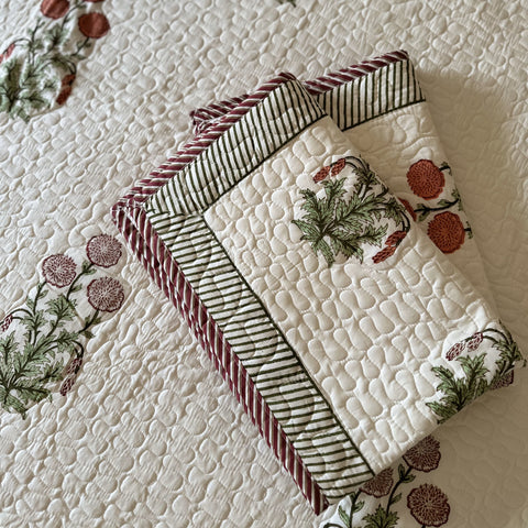 Floral Serenade Quilted Bedcover