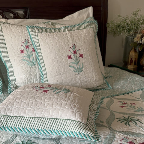 Palm Tree Quilted Bedcover set of 5pc.