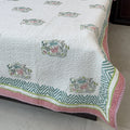 Bunny Blush Kids Non-Reversible Hand Block Printed Quilted Bedcover  Set of 3