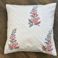 Ruby Bloom Quilted Cushion Cover