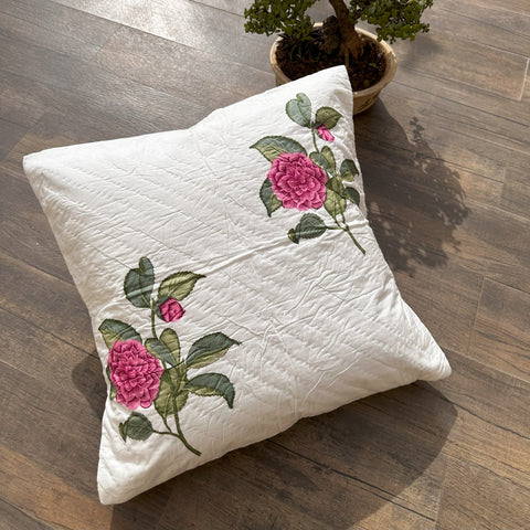 Mary Rose Quilted Cushion Cover