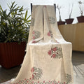 Pink Rose Block Printed Throw