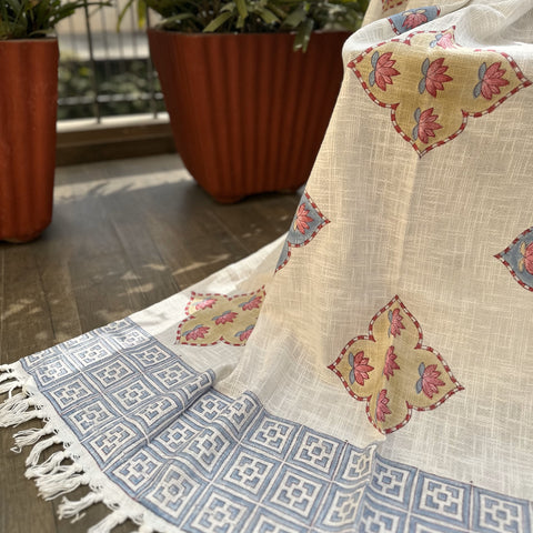 Kamal Talai Block Printed Throw Blanket