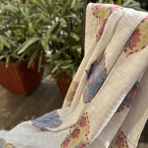 Kamal Talai Block Printed Throw Blanket