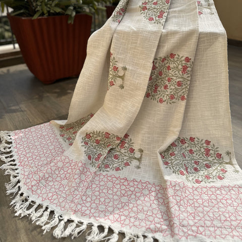 Anar Dana Block Printed Throw Blanket