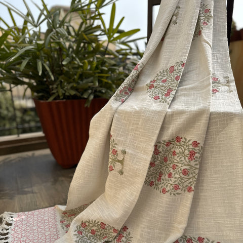 Anar Dana Block Printed Throw Blanket