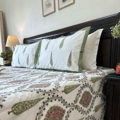 Regal Cypress Jaal Block Printed Bedsheet