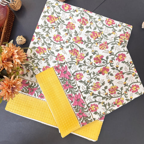 Phoolbel Waffle Cotton Towel Set