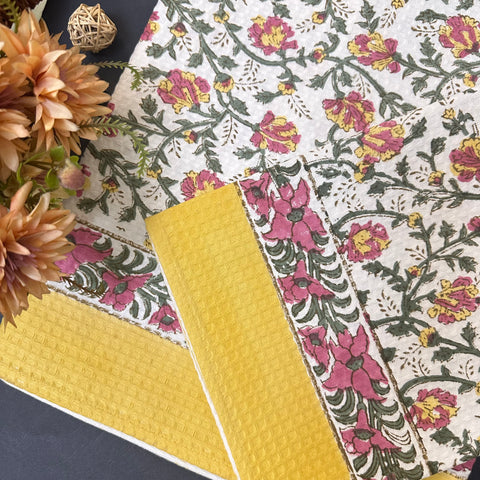 Phoolbel Waffle Cotton Towel Set