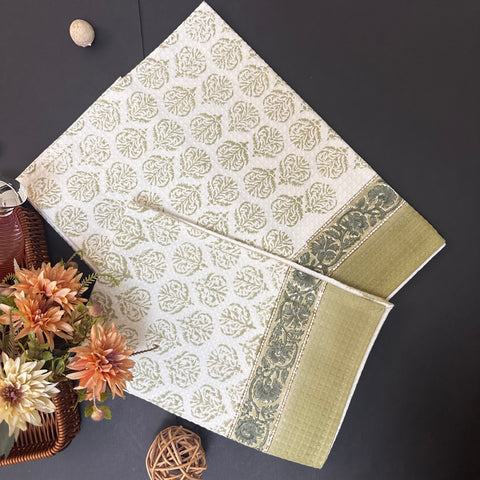 Mehndi Waffle Cotton Towel Set