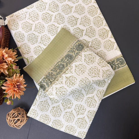 Mehndi Waffle Cotton Towel Set