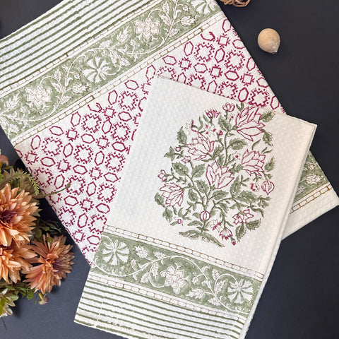 Jharokha Waffle Cotton Towel Set