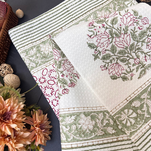 Jharokha Waffle Cotton Towel Set