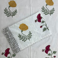 Hibiscus Harmony Block Printed Bedsheet