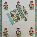 Saffron Splendor Block Printed Bedsheet