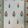 Saffron Splendor Block Printed Bedsheet