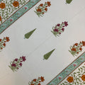 Saffron Splendor Block Printed Bedsheet