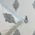 Grey Paisely Block Printed Bedsheet