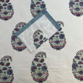 Blue Paisely Block Printed Bedsheet