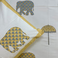 Golden Tusker Block Printed Bedsheet