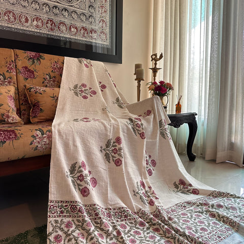 Noor Block Printed Throw