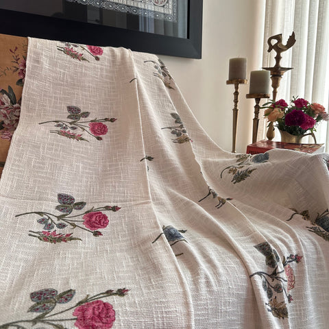 Gulabi Basera Block Printed Throw