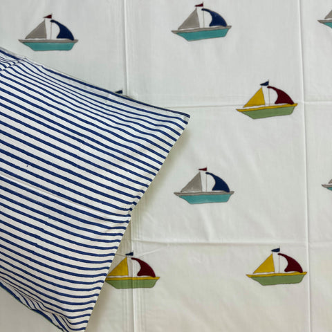 Marine Adventure-Sage Kids Single Bedsheet