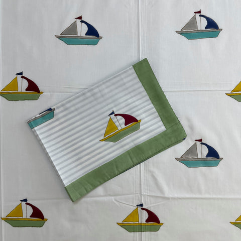 Marine Adventure-Sage Kids Single Bedsheet