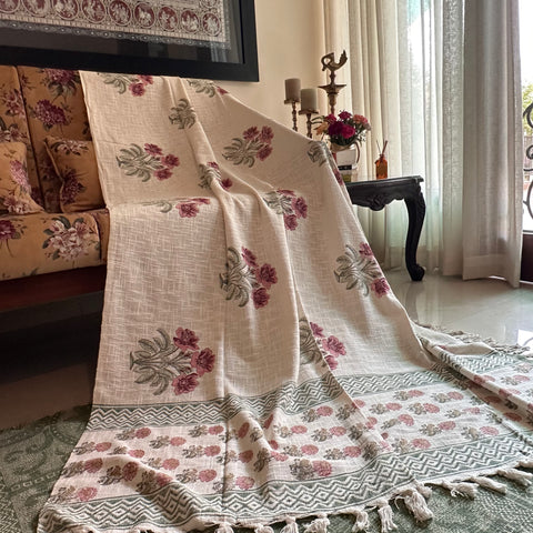 Saanjh Block Printed Throw