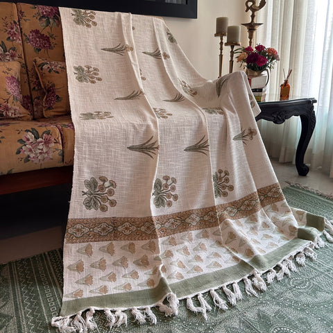 Gulzar Bagh Block Printed Throw