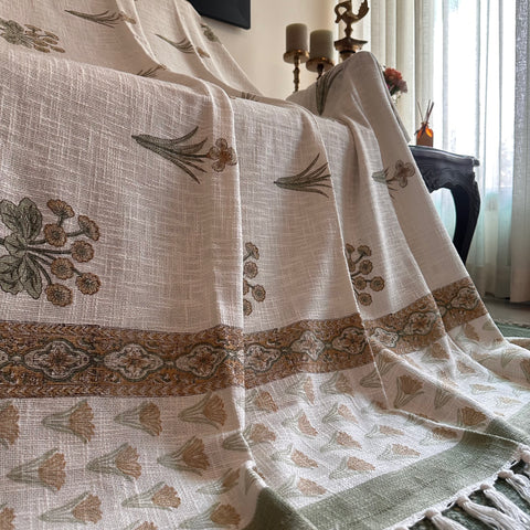 Gulzar Bagh Block Printed Throw