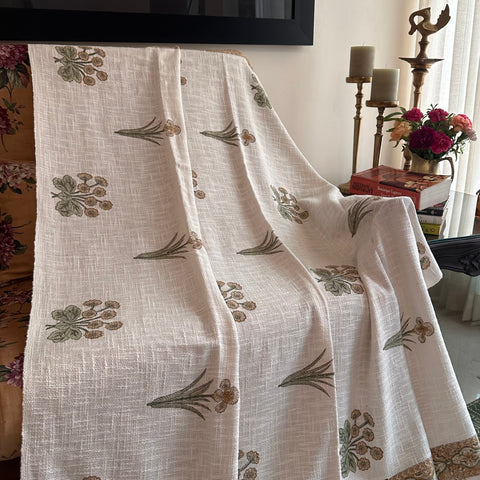 Gulzar Bagh Block Printed Throw