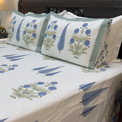 Midnight Sonata Handblock Printed Bedding Set