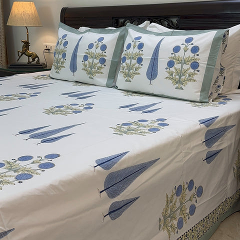 Midnight Sonata Handblock Printed Bedding Set