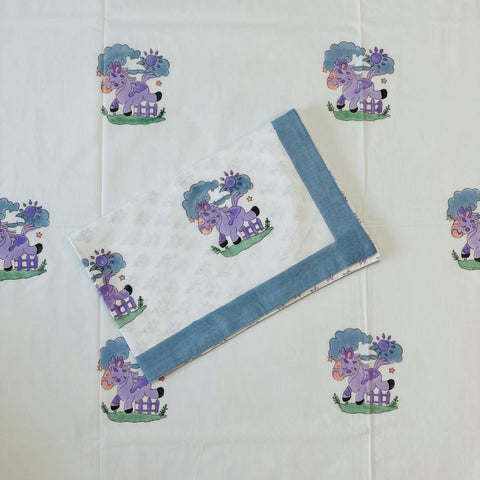 Lilac Unicorn Wishpers Kids Single Bedsheet