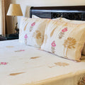 Golden Palm & Cypress Pure Linen Bedcover